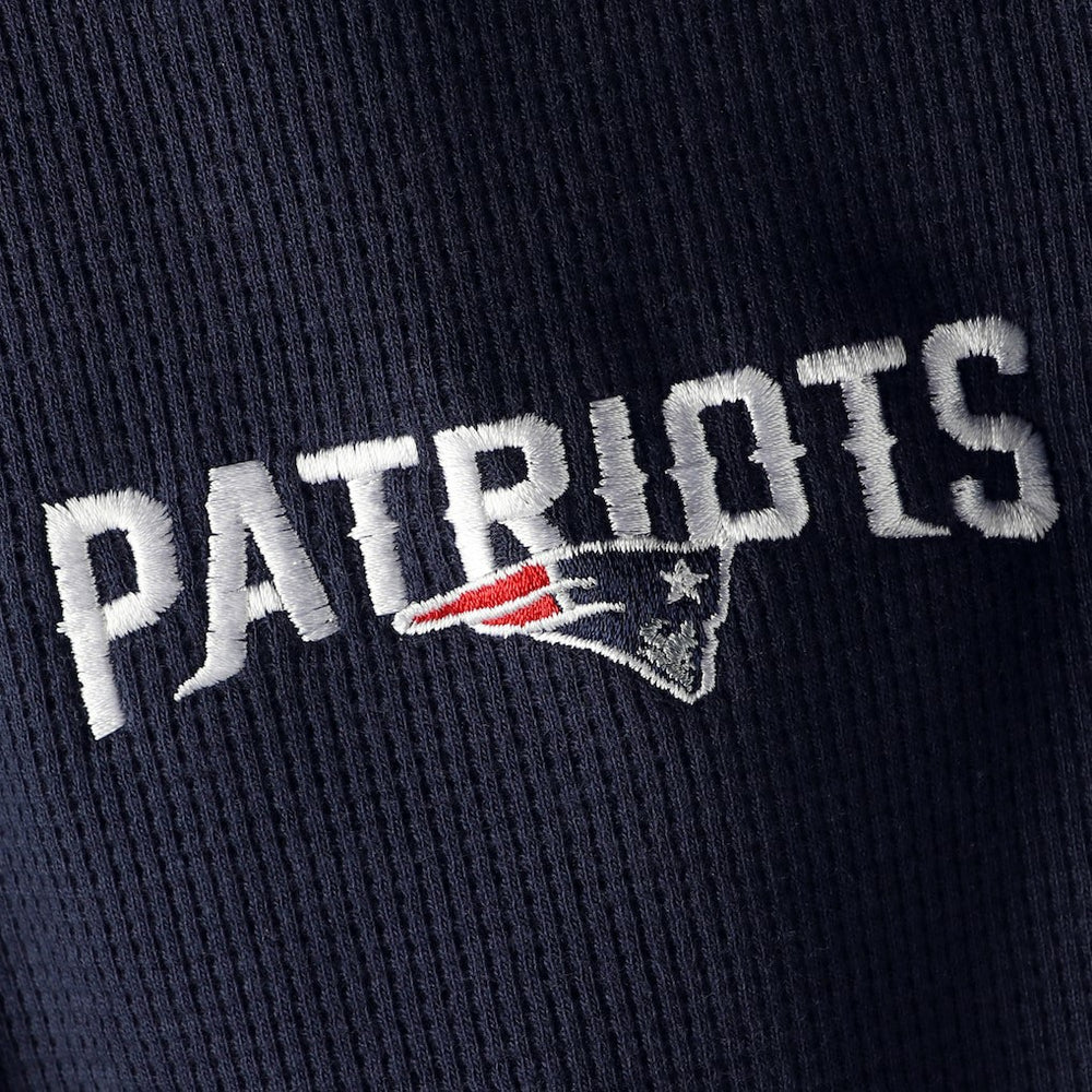 New England Patriots Dunbrooke Logo Maverick Thermal Henley Long Sleeve T-Shirt Navy | NFL