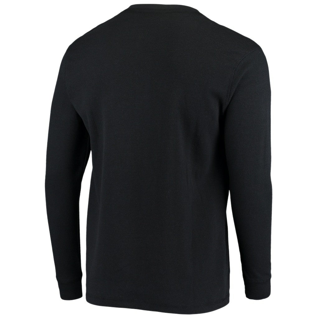 New Orleans Saints Dunbrooke Logo Maverick Thermal Henley Long Sleeve T-Shirt Black | NFL