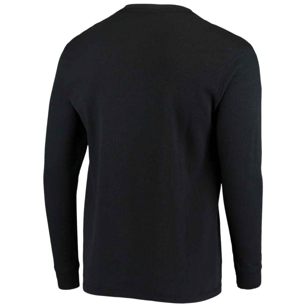 New Orleans Saints Dunbrooke Logo Maverick Thermal Henley Long Sleeve T-Shirt Black | NFL