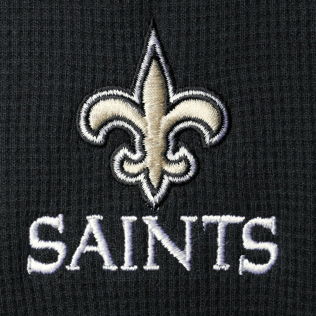 New Orleans Saints Dunbrooke Logo Maverick Thermal Henley Long Sleeve T-Shirt Black | NFL
