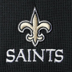 New Orleans Saints Dunbrooke Logo Maverick Thermal Henley Long Sleeve T-Shirt Black | NFL