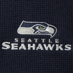 Seattle Seahawks Dunbrooke Logo Maverick Thermal Henley Long Sleeve T-Shirt Navy | NFL