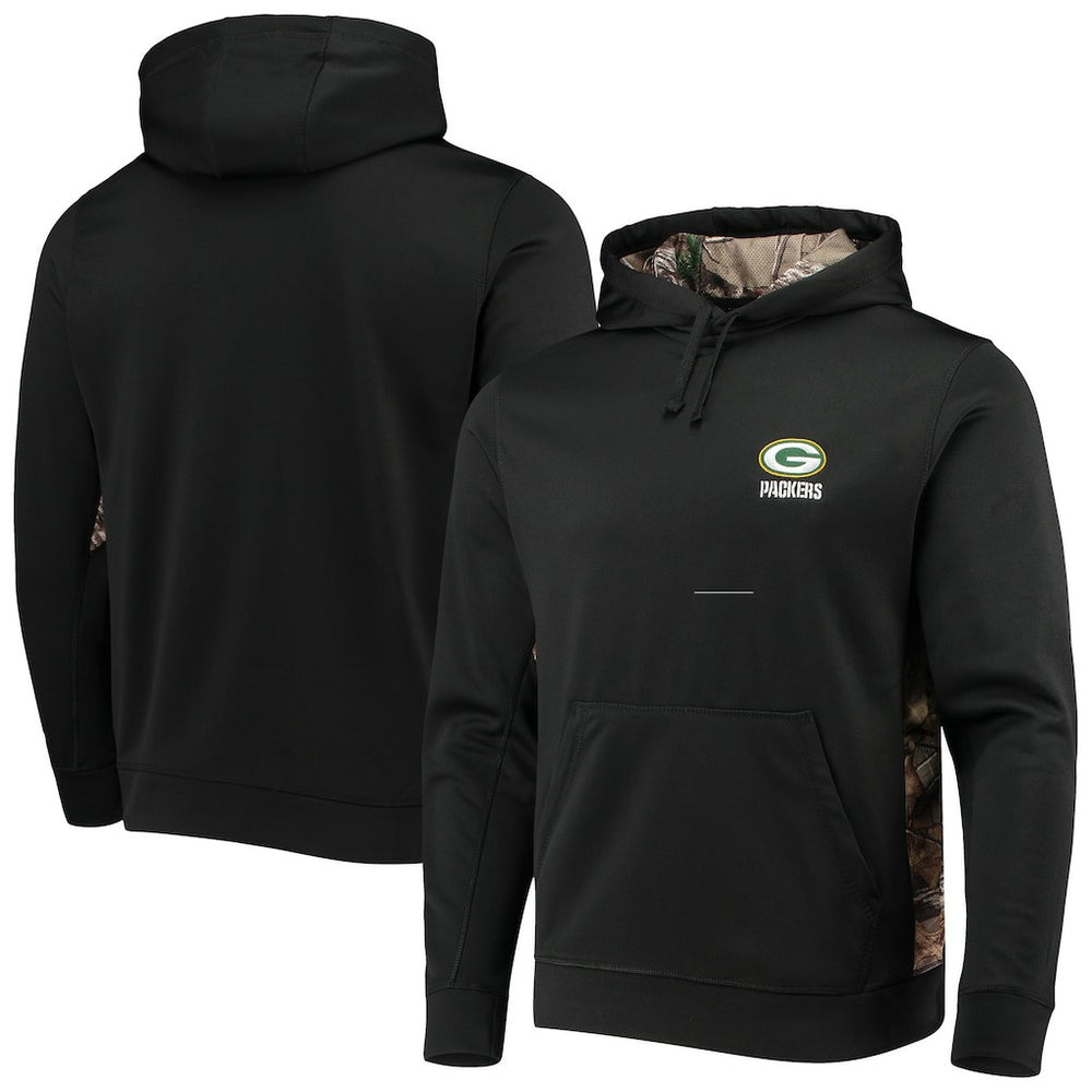 Green Bay Packers Dunbrooke Logo Ranger Pullover Hoodie Black/Realtree Camo | NFL