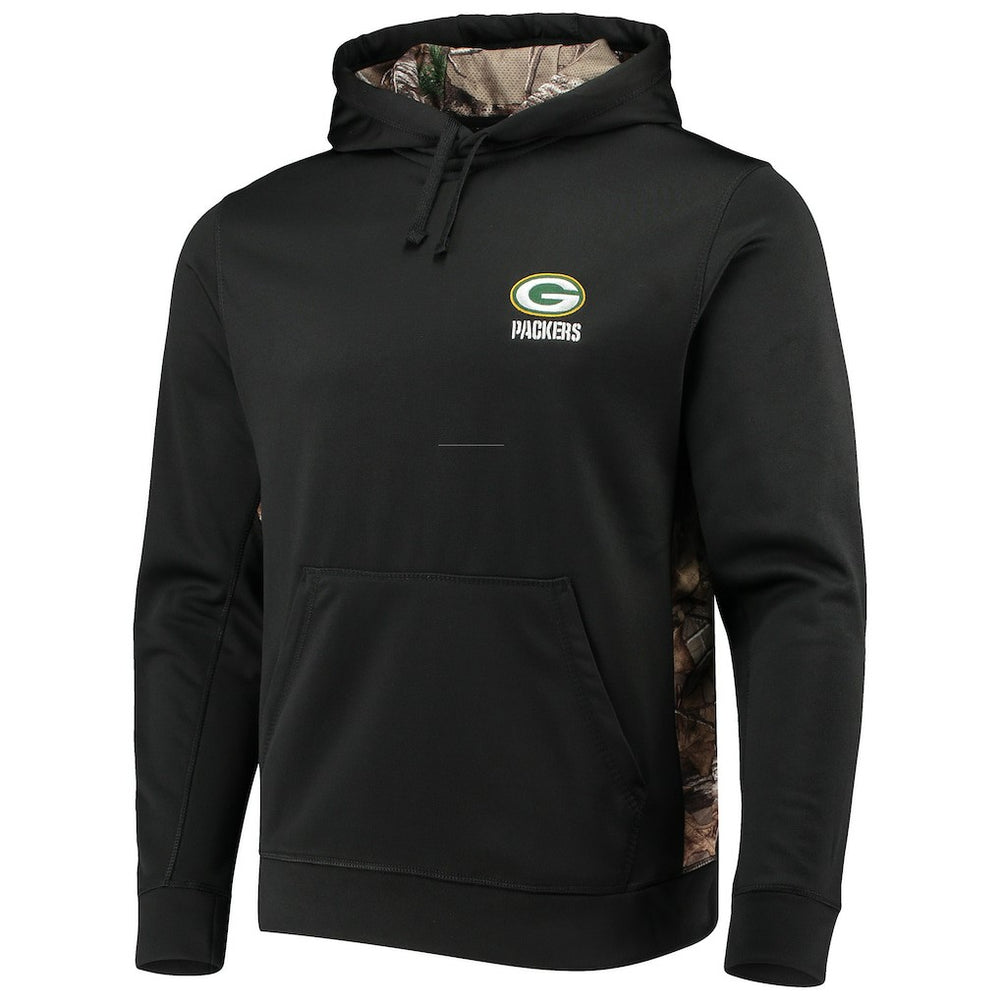 Green Bay Packers Dunbrooke Logo Ranger Pullover Hoodie Black/Realtree Camo | NFL