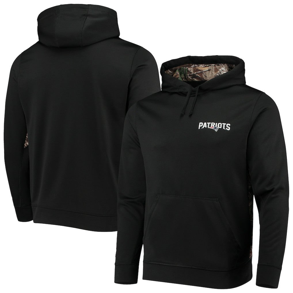 New England Patriots Dunbrooke Logo Ranger Pullover Hoodie Black/Realtree Camo | NFL