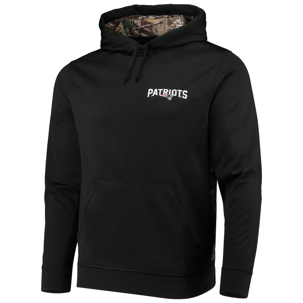 New England Patriots Dunbrooke Logo Ranger Pullover Hoodie Black/Realtree Camo | NFL
