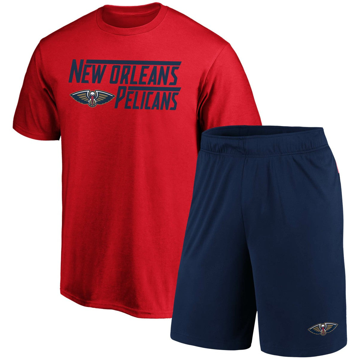 New Orleans Pelicans T-Shirt & Shorts Combo Pack Red/Navy - NBA