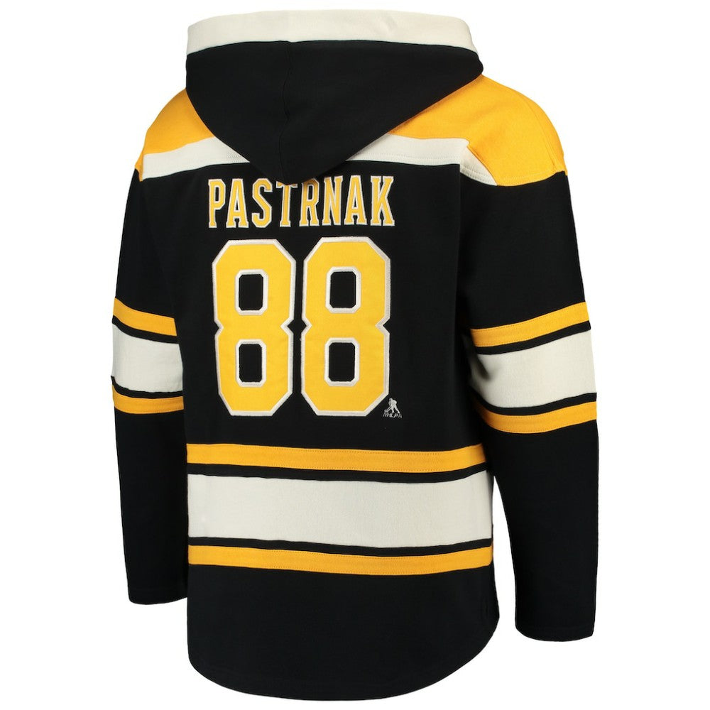 David Pastrnak Boston Bruins '47 Player Lacer Pullover Hoodie - Black - NHL