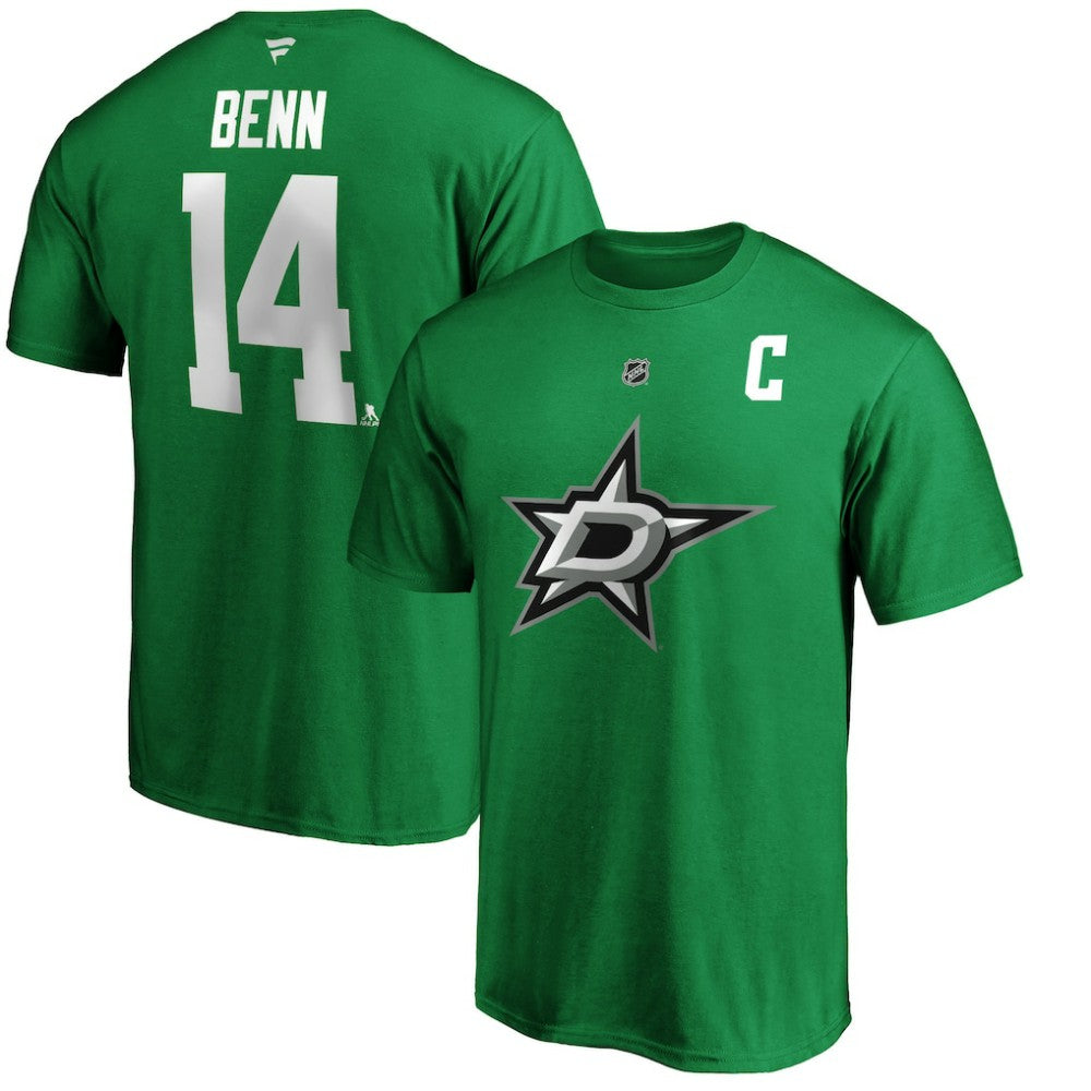 Jamie Benn Dallas Stars Fanatics Authentic Stack Player Name & Number T-Shirt - Kelly Green - NHL
