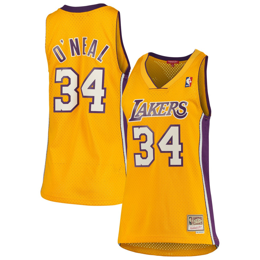 Shaquille O'Neal Los Angeles Lakers Women's 1999/00 Hardwood Classics Swingman Jersey Gold - NBA