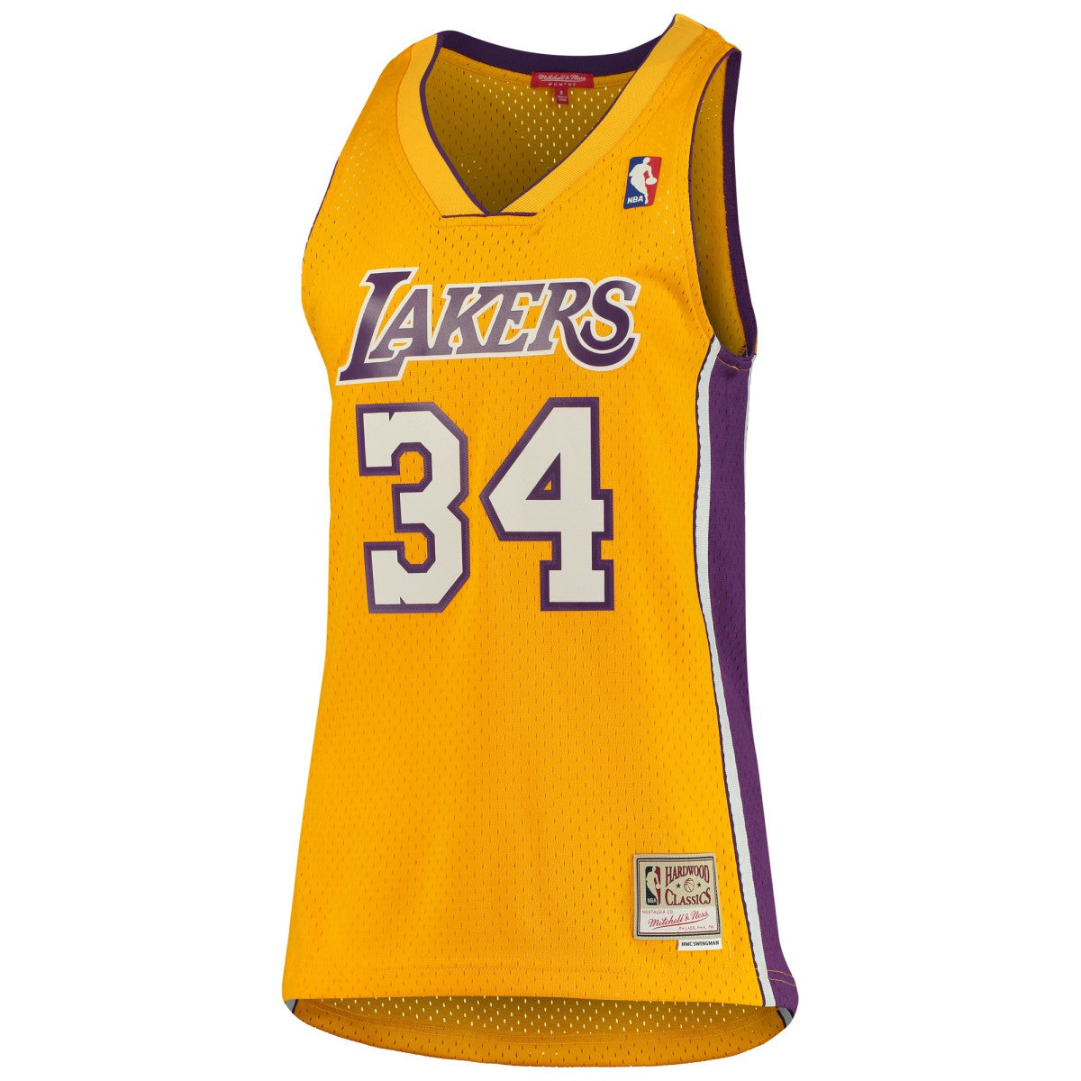 Shaquille O'Neal Los Angeles Lakers Women's 1999/00 Hardwood Classics Swingman Jersey Gold - NBA