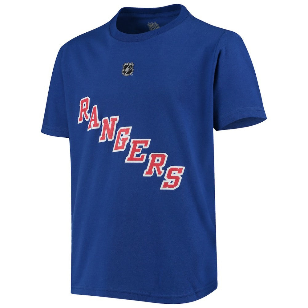 Mika Zibanejad New York Rangers Youth Player Name & Number T-Shirt - Blue - NHL