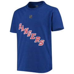Mika Zibanejad New York Rangers Youth Player Name & Number T-Shirt - Blue - NHL