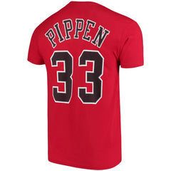 Scottie Pippen Chicago Bulls Hardwood Classics Name & Number Player T-Shirt Red - NBA