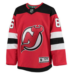Jack Hughes New Jersey Devils Youth Home Premier Player Jersey - Red - NHL