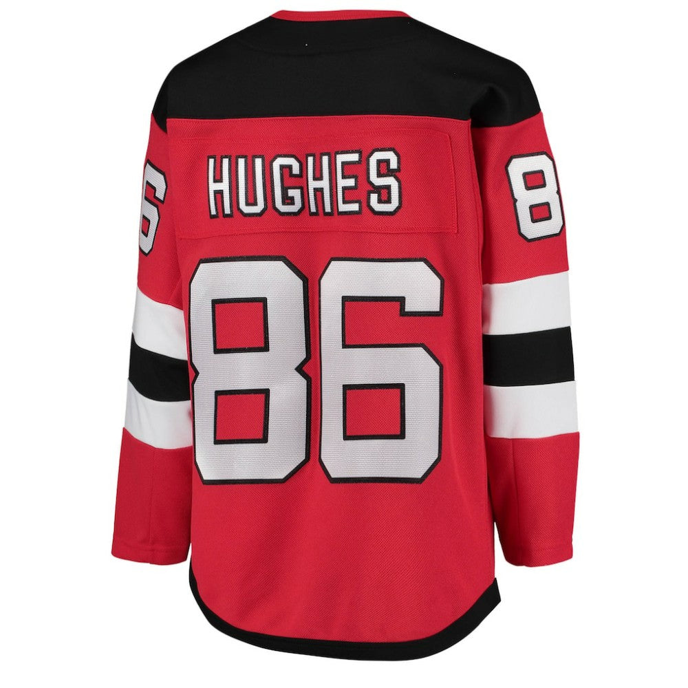 Jack Hughes New Jersey Devils Youth Home Premier Player Jersey - Red - NHL