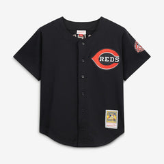 Ken Griffey Jr. Cincinnati Reds Mitchell & Ness Cooperstown Collection Mesh Batting Practice Button-Up Jersey - MLB