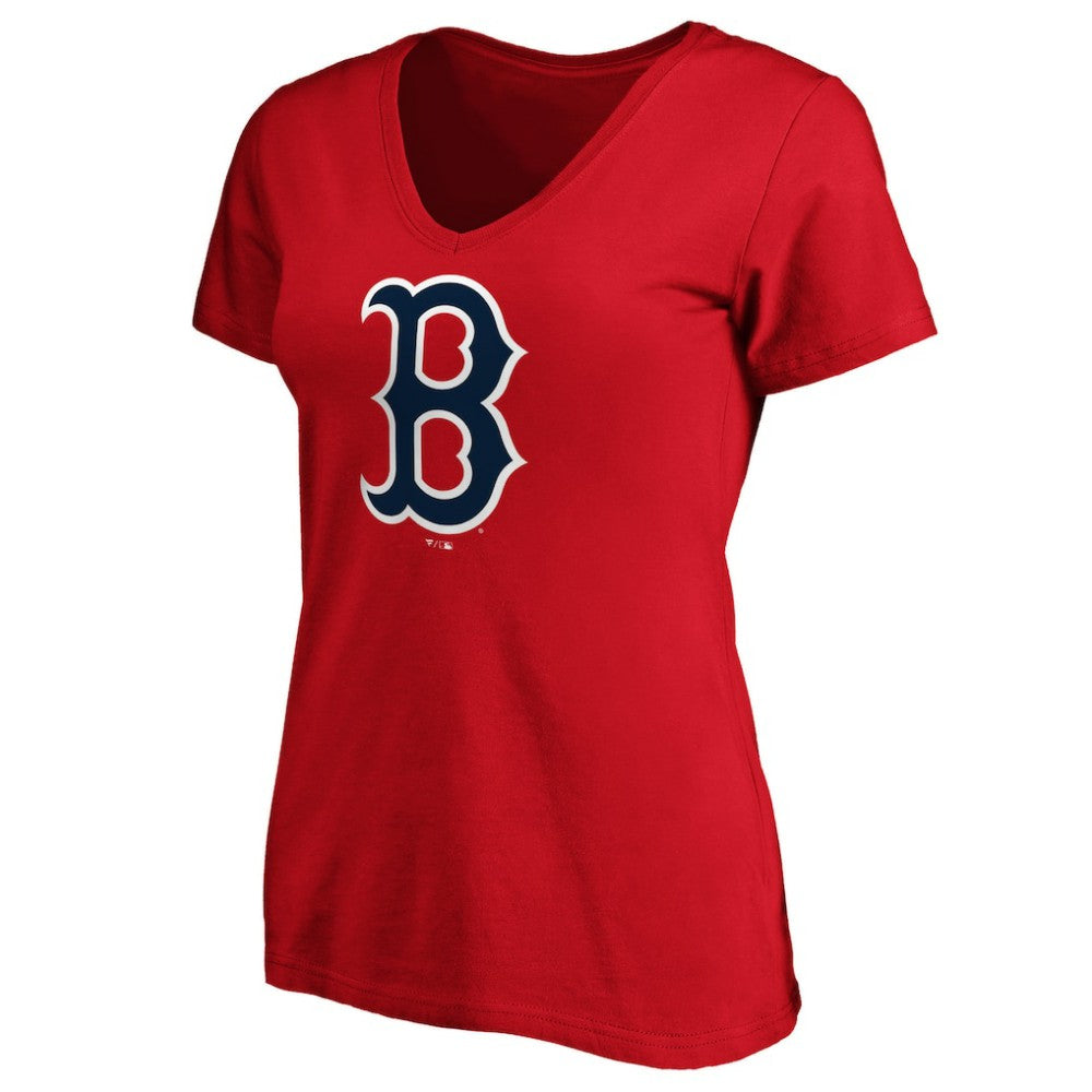 Boston Red Sox Fanatics Women's Core Official Logo V-Neck T-Shirt - MLB