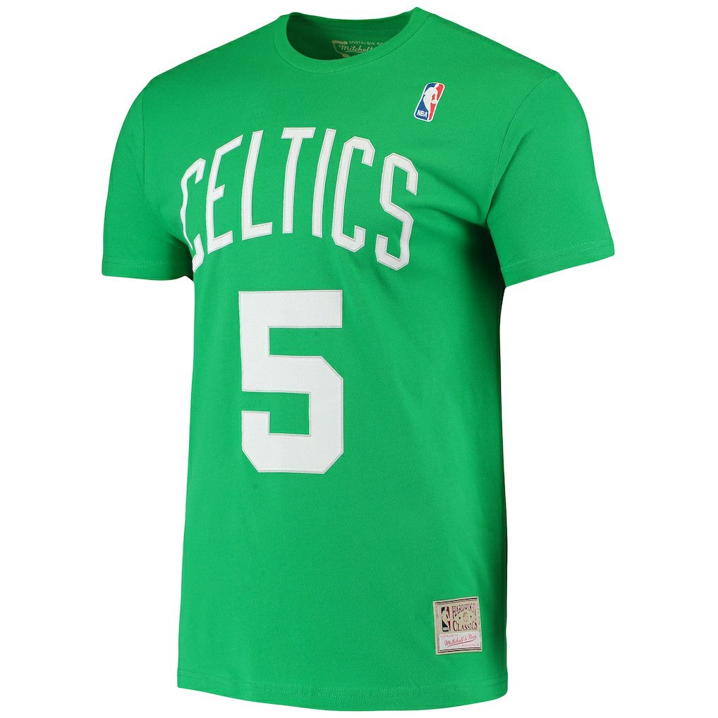 Kevin Garnett Boston Celtics Hardwood Classics Stitch Name & Number T-Shirt Kelly Green - NBA