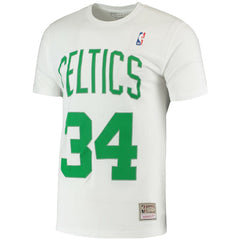 Paul Pierce Boston Celtics Hardwood Classics Stitch Name & Number T-Shirt White - NBA
