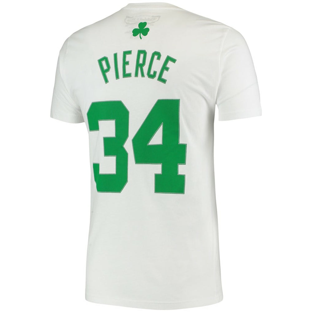 Paul Pierce Boston Celtics Hardwood Classics Stitch Name & Number T-Shirt White - NBA