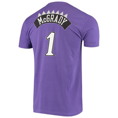 Tracy McGrady Toronto Raptors Hardwood Classics Stitch Name & Number T-Shirt Purple - NBA