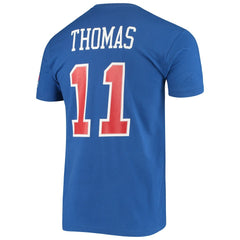 Isiah Thomas Detroit Pistons Hardwood Classics Stitch Name & Number T-Shirt Blue - NBA