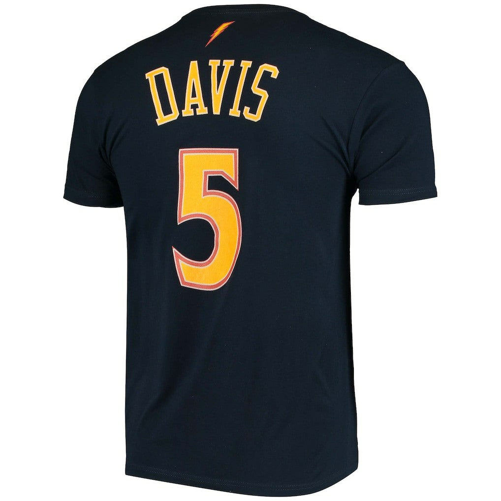 Baron Davis Golden State Warriors Hardwood Classics Stitch Name & Number T-Shirt Navy - NBA