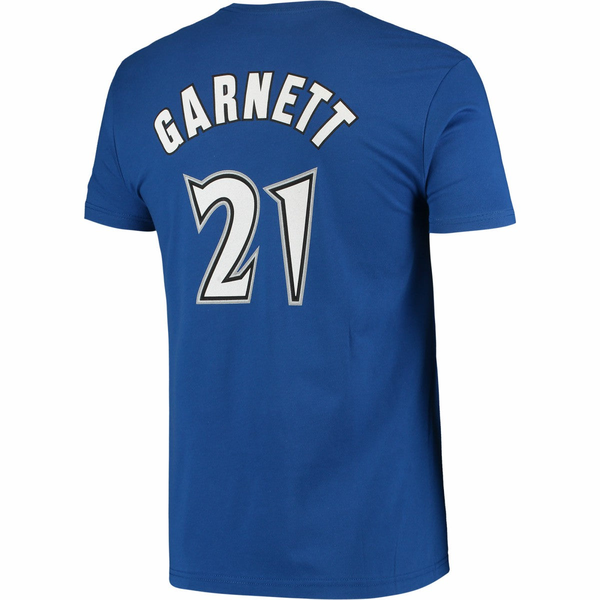 Kevin Garnett Minnesota Timberwolves Hardwood Classics Stitch Name & Number T-Shirt Blue - NBA