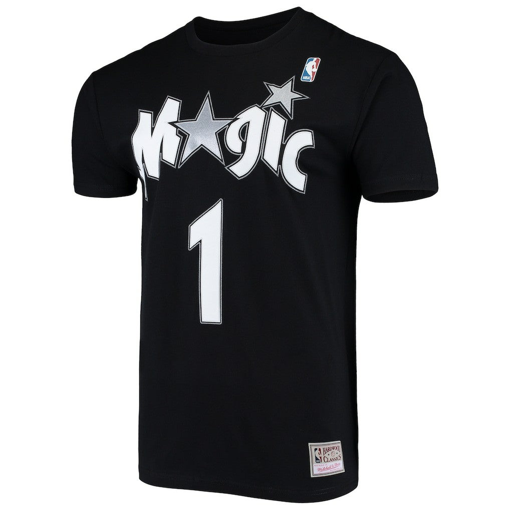 Tracy McGrady Orlando Magic Hardwood Classics Stitch Name & Number T-Shirt Black - NBA