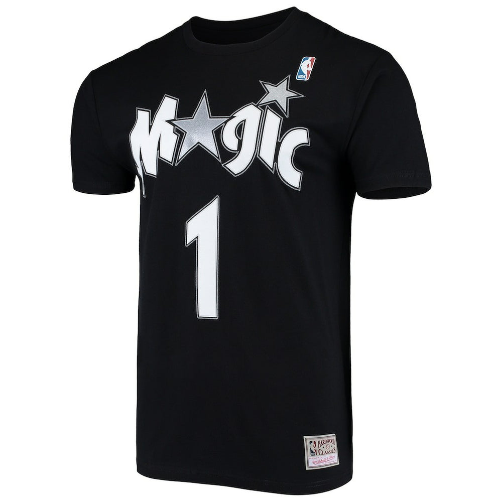 Tracy McGrady Orlando Magic Hardwood Classics Stitch Name & Number T-Shirt Black - NBA