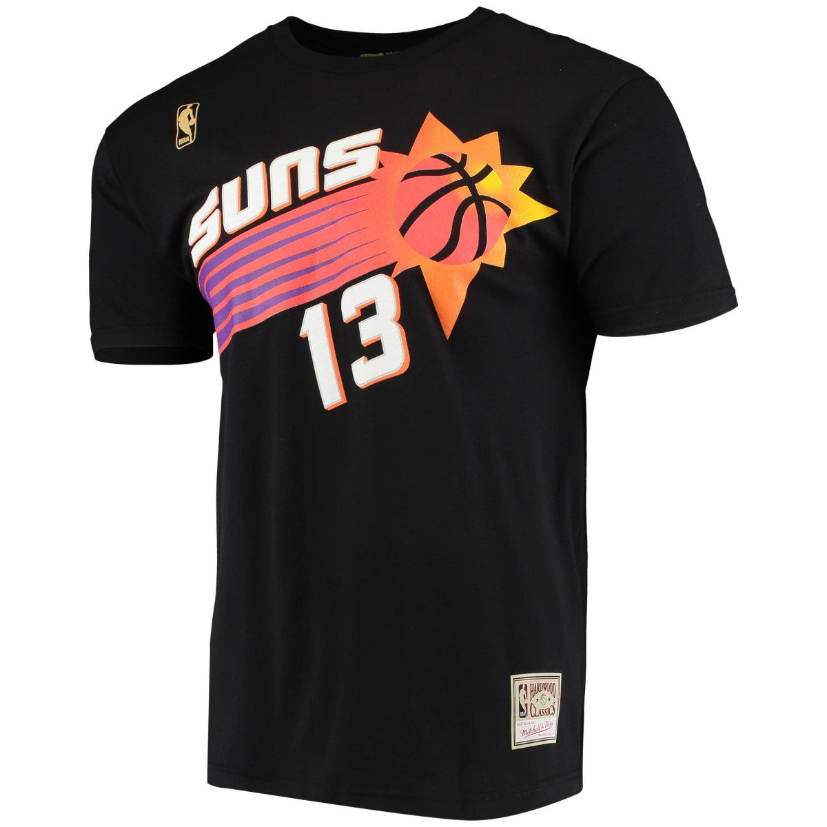 Steve Nash Phoenix Suns Hardwood Classics Stitch Name & Number T-Shirt Black - NBA