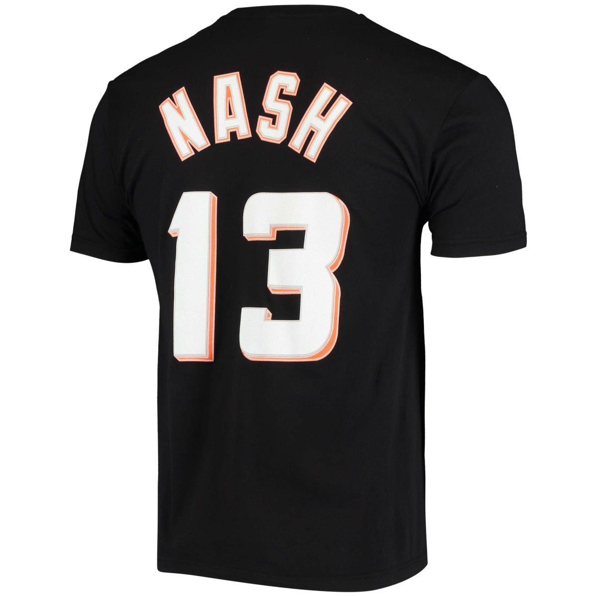 Steve Nash Phoenix Suns Hardwood Classics Stitch Name & Number T-Shirt Black - NBA