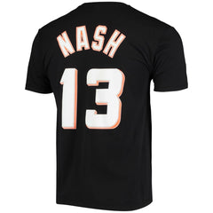 Steve Nash Phoenix Suns Hardwood Classics Stitch Name & Number T-Shirt Black - NBA