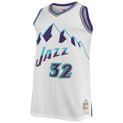 Karl Malone Utah Jazz 1996/97 Big & Tall Hardwood Classics Swingman Jersey White - NBA