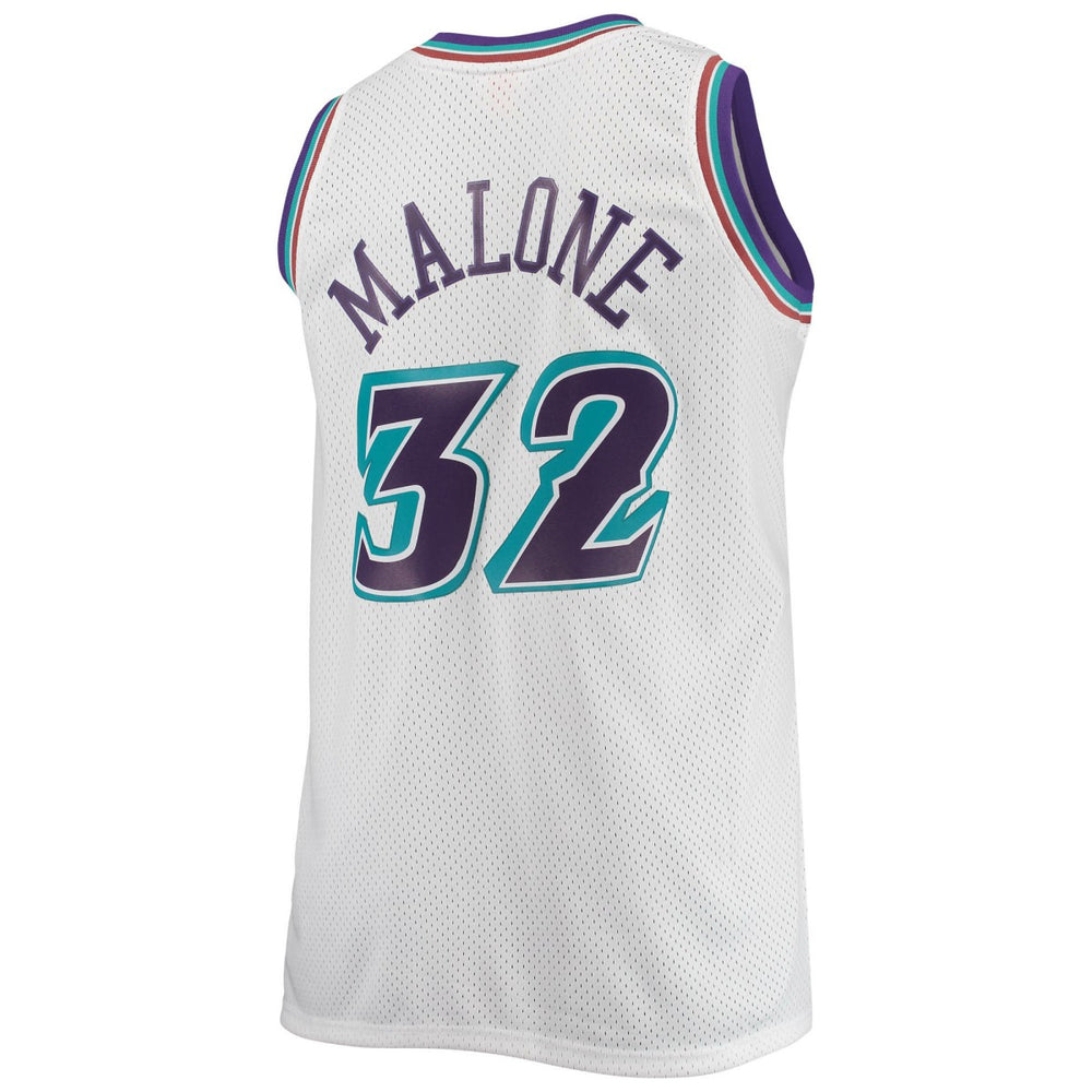 Karl Malone Utah Jazz 1996/97 Big & Tall Hardwood Classics Swingman Jersey White - NBA