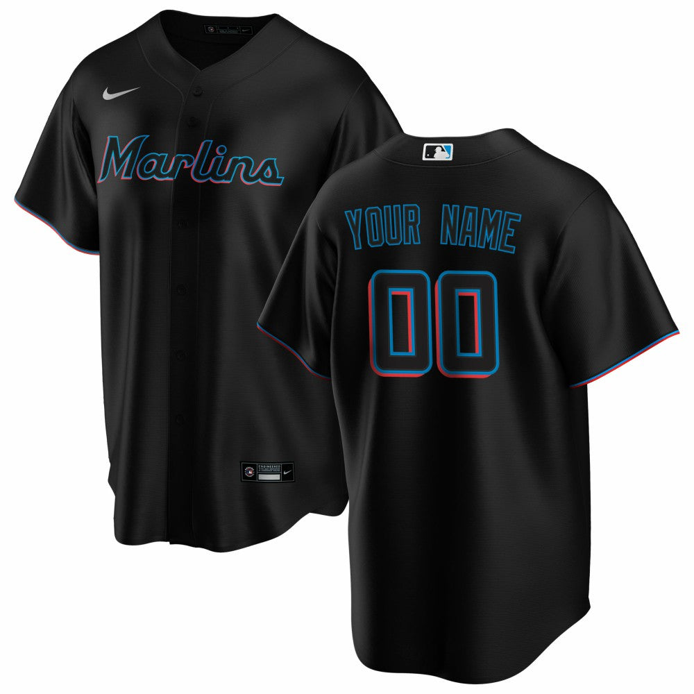 Miami Marlins Nike Alternate Replica Custom Jersey - MLB