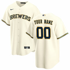 Milwaukee Brewers Nike Home Replica Custom Jersey - MLB