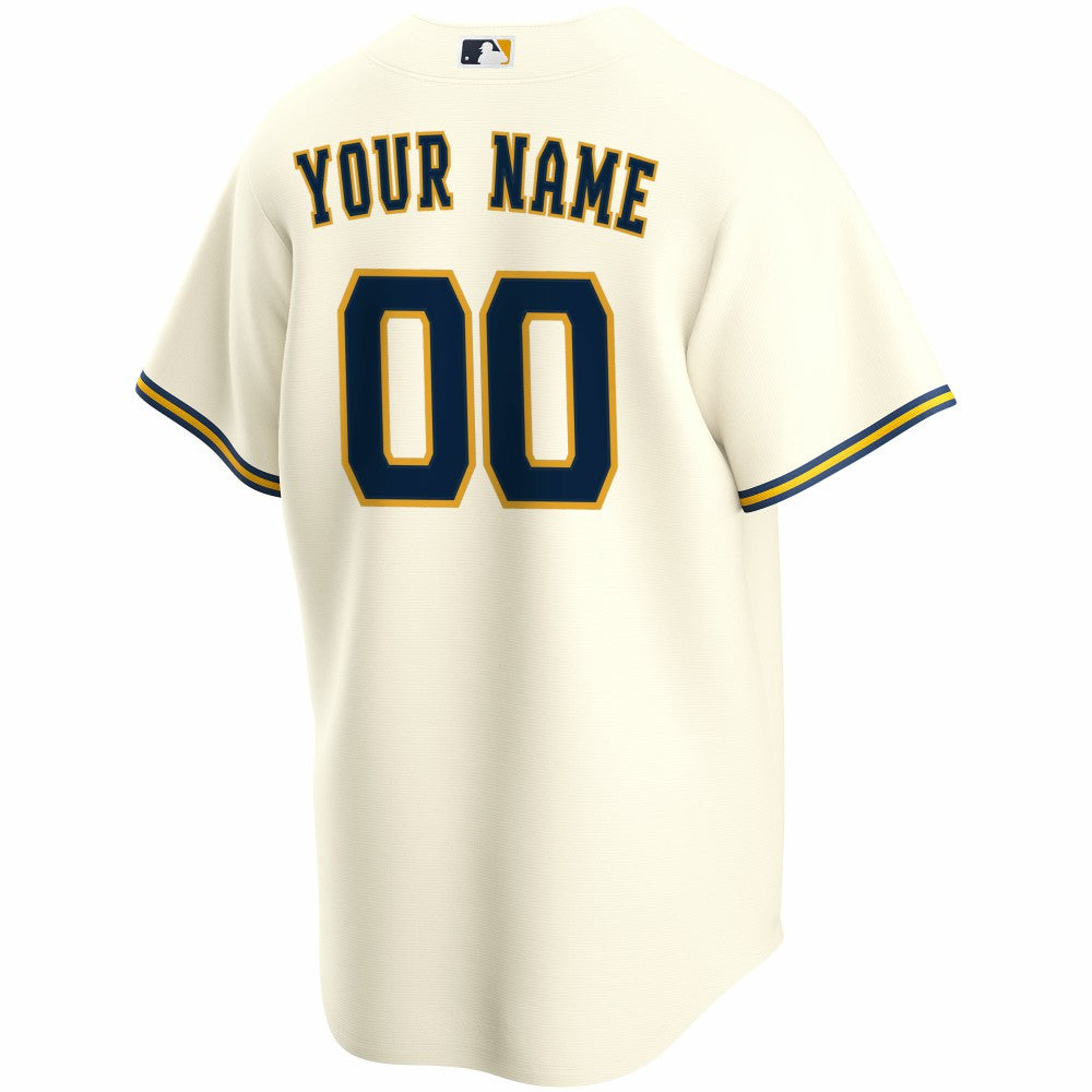 Milwaukee Brewers Nike Home Replica Custom Jersey - MLB