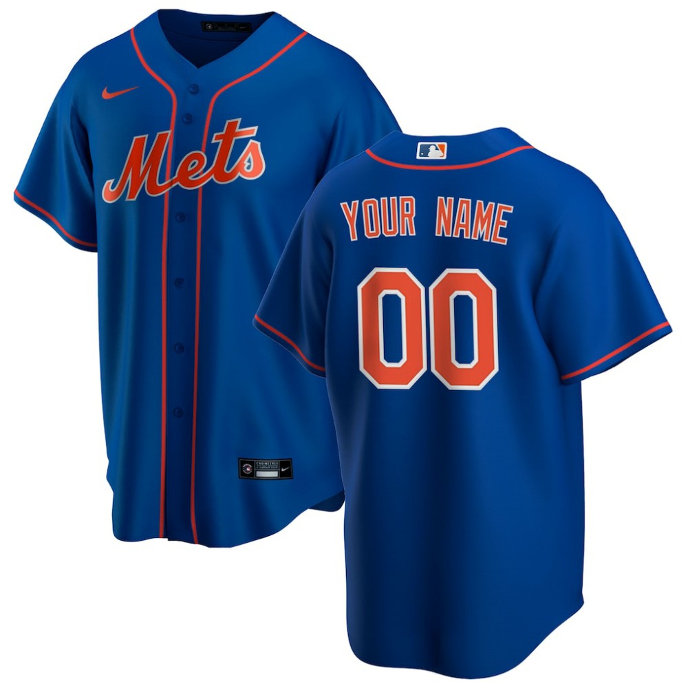 New York Mets Nike Alternate Replica Pick-A-Player Custom Jersey - MLB