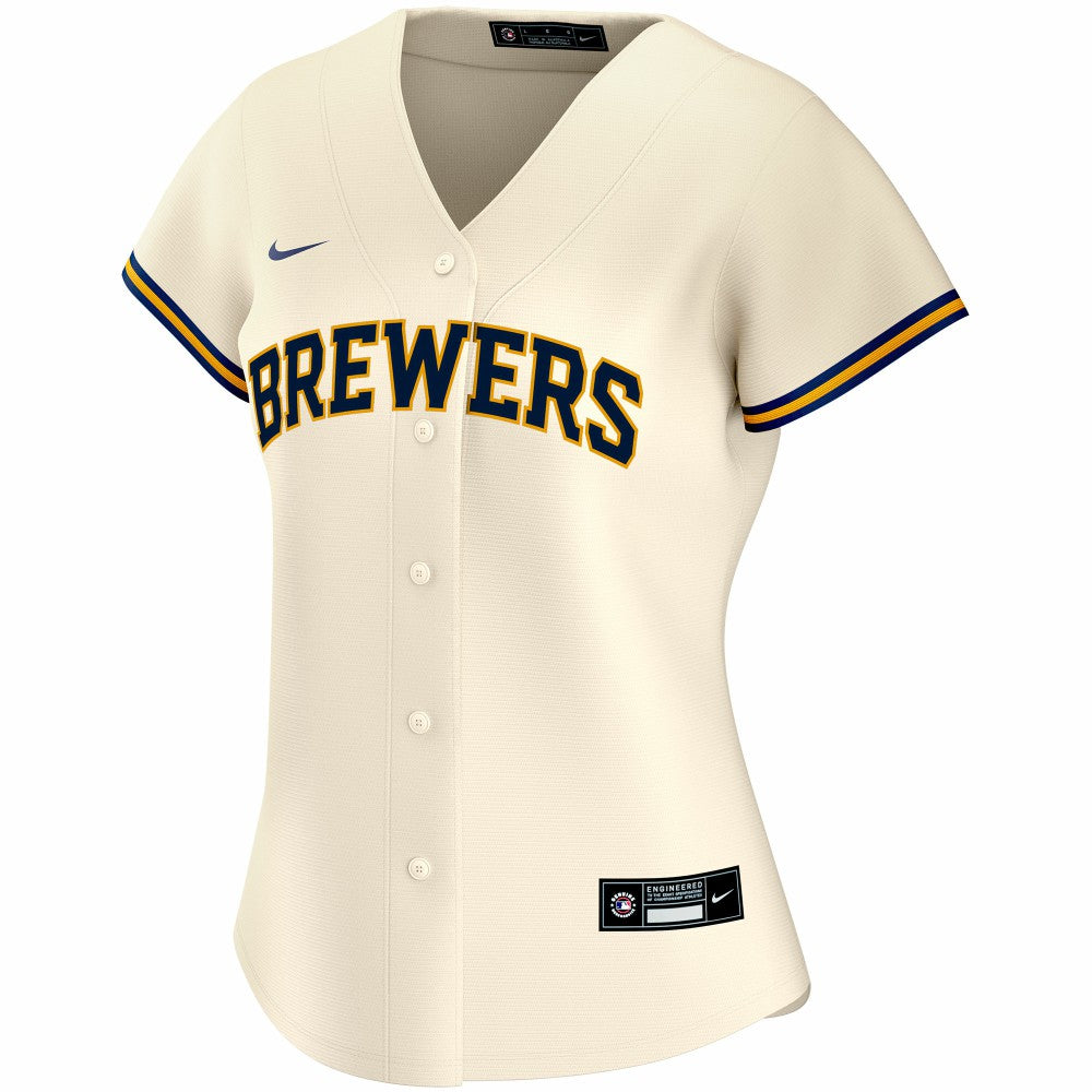 Milwaukee Brewers Nike Women's Home Replica Custom Jersey - MLB