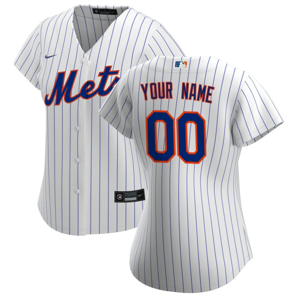New York Mets Nike Women's Home Replica Custom Jersey - MLB