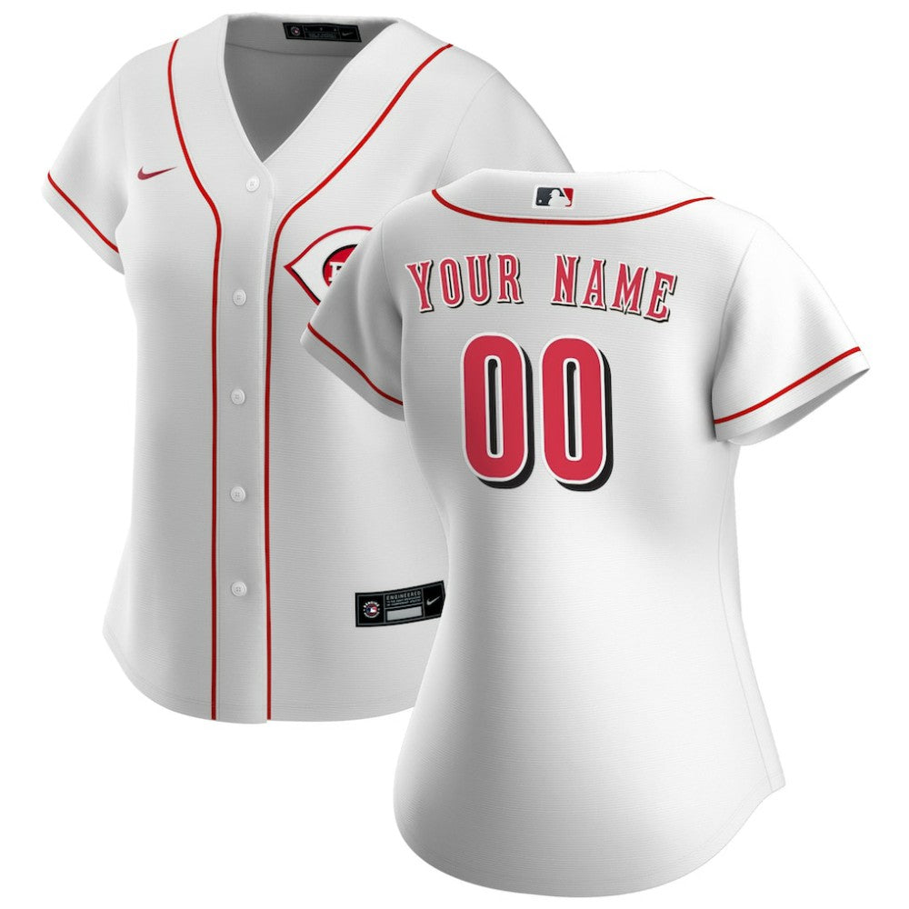 Cincinnati Reds Nike Women's Home Replica Custom Jersey - MLB