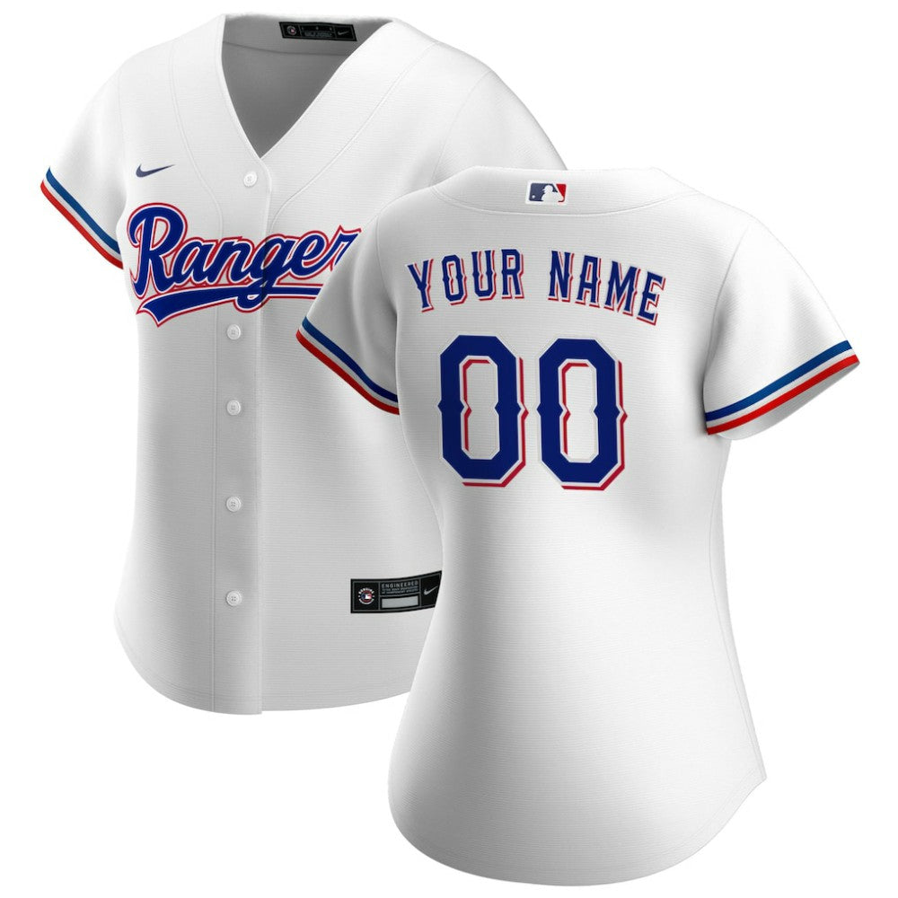 Texas Rangers Nike Women's Home Replica Custom Jersey - MLB