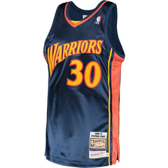 Stephen Curry Golden State Warriors 2009/10 Hardwood Classics Authentic Jersey Navy - NBA