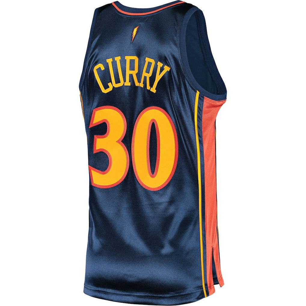 Stephen Curry Golden State Warriors 2009/10 Hardwood Classics Authentic Jersey Navy - NBA