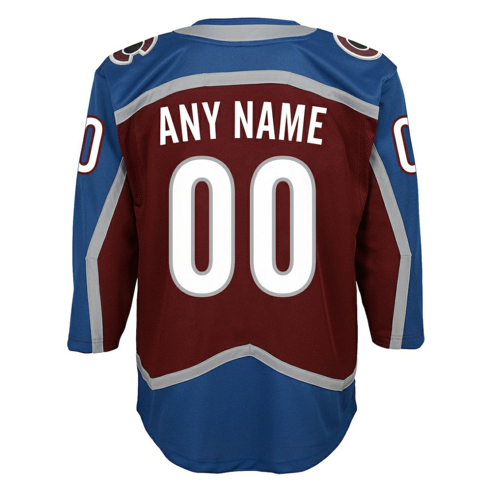 Colorado Avalanche Youth Home Premier Custom Jersey - Burgundy - NHL