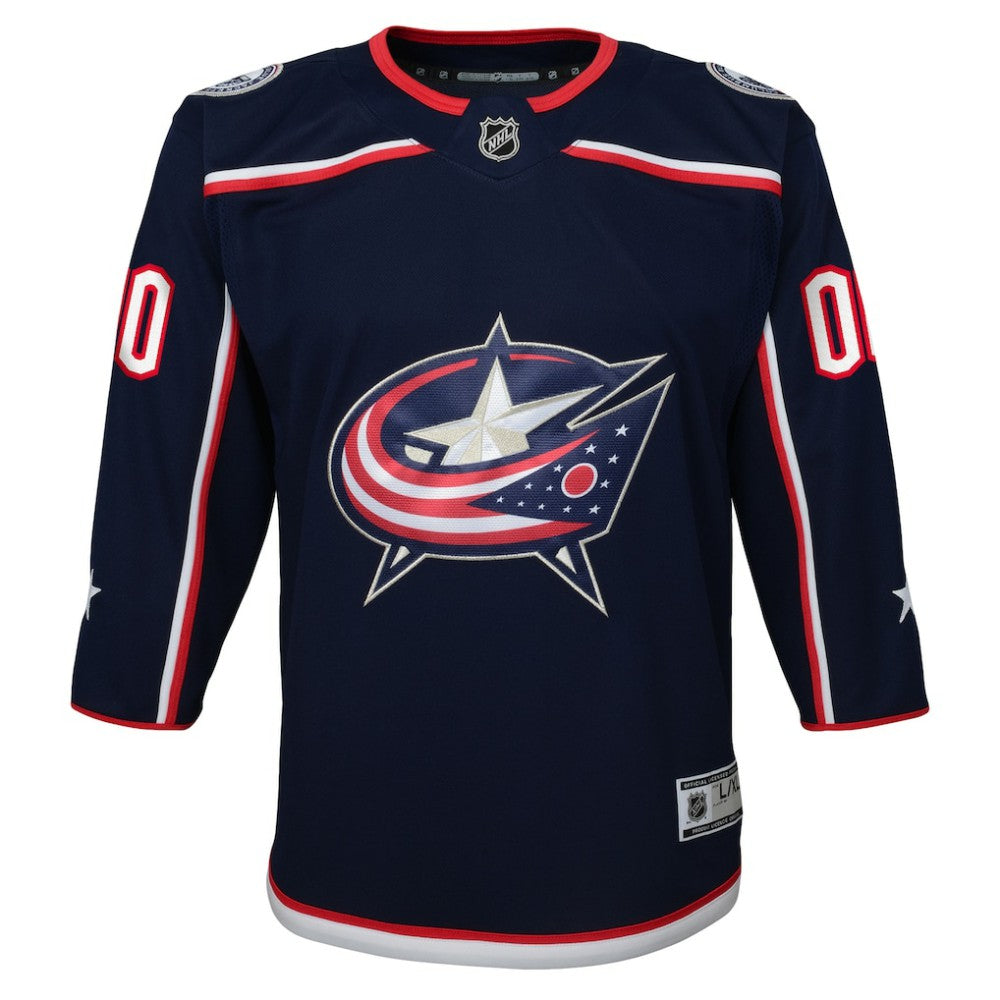 Columbus Blue Jackets Youth Home Premier Custom Jersey - Navy - NHL