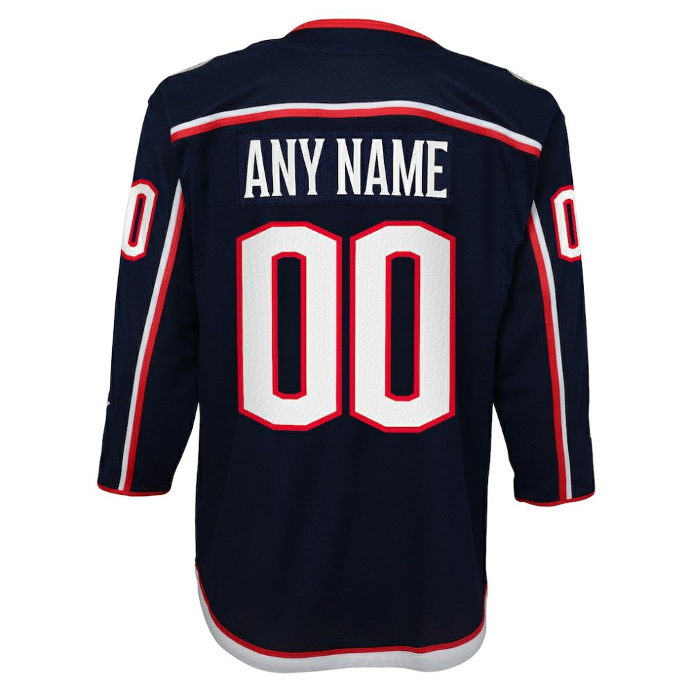 Columbus Blue Jackets Youth Home Premier Custom Jersey - Navy - NHL