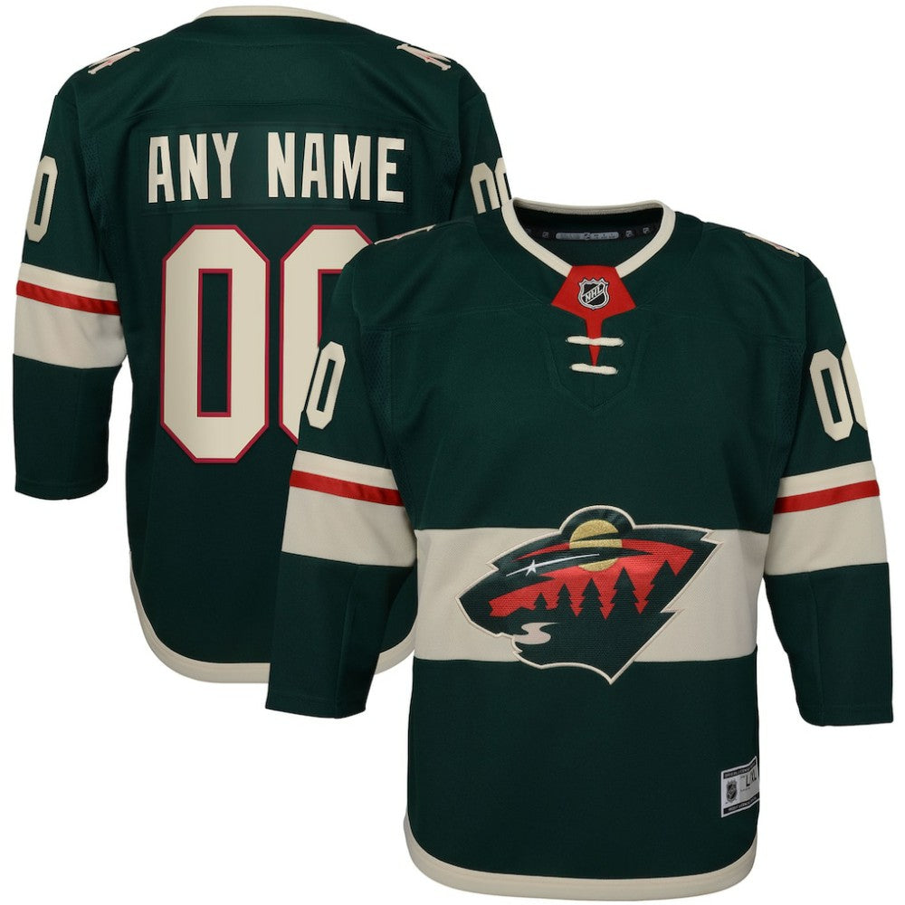 Minnesota Wild Youth Home Premier Custom Jersey - Green - NHL